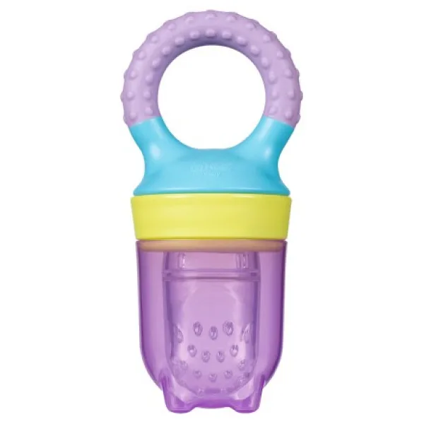 Wee Baby Silikon Meyve Süzgeci Püre Emziği Ve Diş Kaşıyıcı 6+ Ay Mor