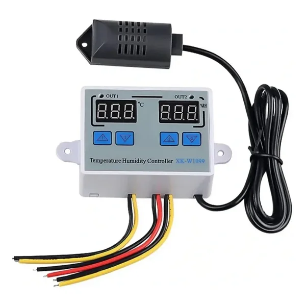 XK-W1099 220V Sıcaklık ve Nem Ölçer Ekranlı Termostat - Röle Modülü