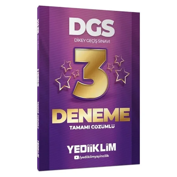 Yediiklim 2026 DGS 3 Yıldız Deneme Çözümlü Yediiklim Yayınları