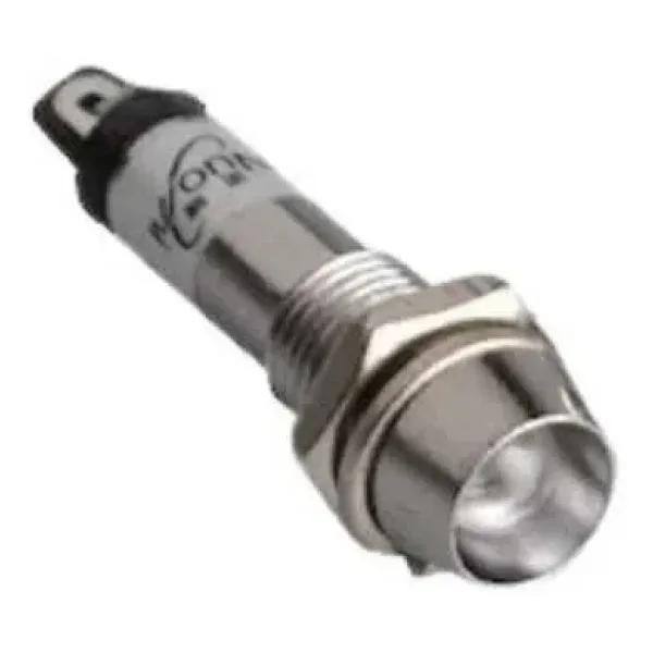 8mm 24V Metal Sinyal Lambası - Beyaz