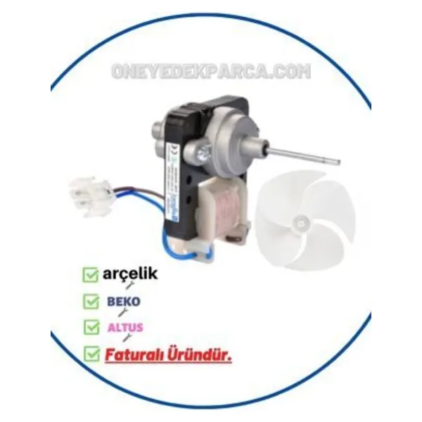 Arçelik 5233 Nmbe Buzdolabı Arka Fan Motoru Pervaneli