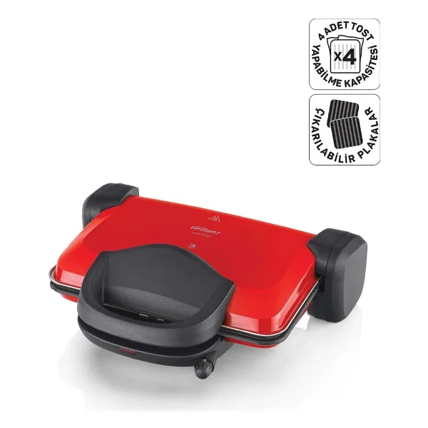 Arzum AR2007 Sultane 1800 W Kırmızı Tost Makinesi