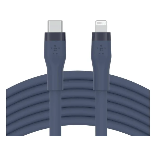 BELKİN BOOSTCHARGE FLEX SİLİKON USB TİP C - LİGHTNİNG KABLOSU (2M) 20W HIZLI ŞARJ MAVİ