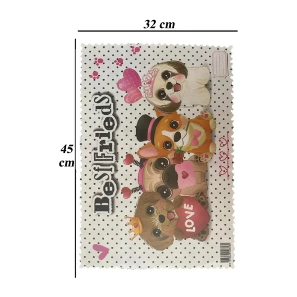 Beslenme Bezi Yıkanabilir 32x48 cm 1 Adet Best Frieds Beslenme Örtüsü Okul Öncesi Kreş Anasınıfı İlkokul İçin İdeal
