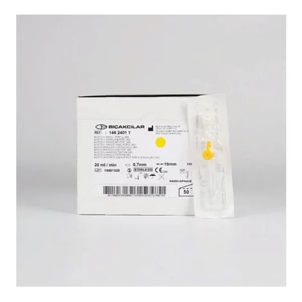 Bıçakcılar 24 gr Sarı Branül x 50 Adet