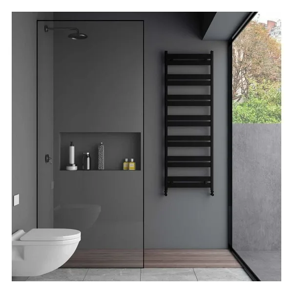 Carisa Ligne Aluminyum Havlupan 164,5x48 Cm Kumlu Siyah