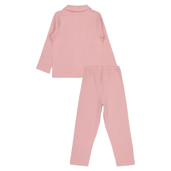 Civil Girls Düz 6-9 Yaş Pijama Takımı - Pudra 6-7 Yaş