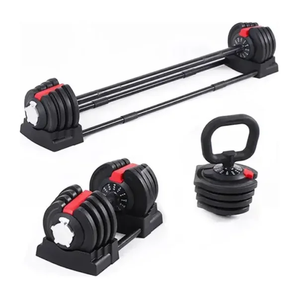 CK Spor Ayarlanabilir 3 In 1 Dumbell Ağırlık Seti Dambıl Halter Set Kettlebell 19-20 kg CKS171