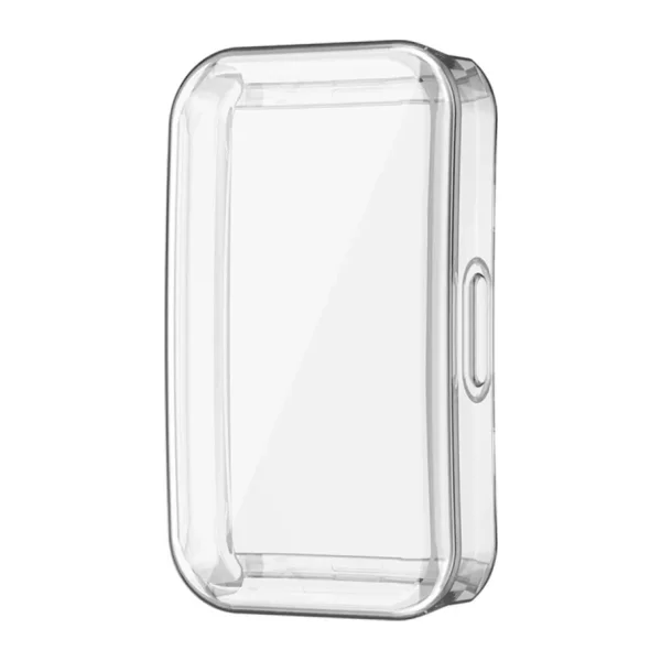 Coverzone Huawei Band 8 ile Uyumlu Şeffaf Tam Kapatan Çerceve PC Kasa Koruma Band 8 Uyumlu Gard Çerçeve Şeffaf