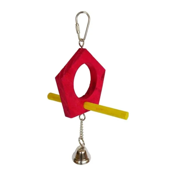 Eastland Çıngıraklı Ahşap Tünekli Kuş Oyuncağı 22 cm