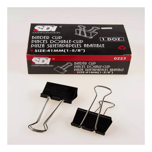 Esmo Sdi 0223 Double Metal Klips 41 Mm 12 Li (1 Paket 12 Adet)