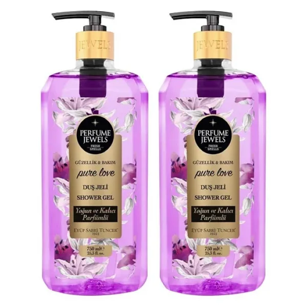 Eyüp Sabri Tuncer Perfume Jewels Pure Love Duş Jeli 750 ml 2 Adet