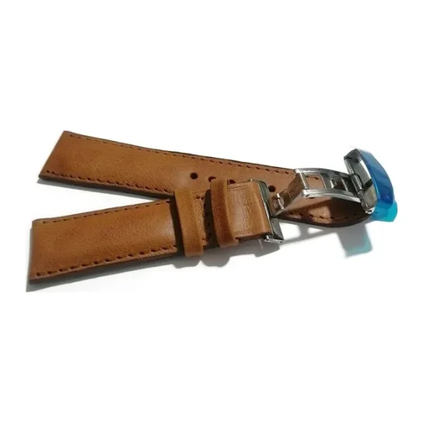 Fado Her Saate Uygun Kelebek Toka 22 Mm Hakiki Deri (230) Gumuş Toka Taba
