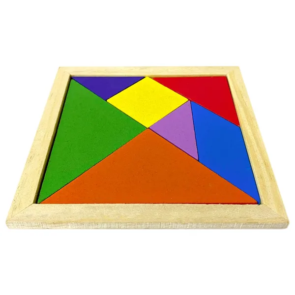 Hamaha Wooden Toys Doğal Ahşap 7 Parça Mini Tangram HMH-130