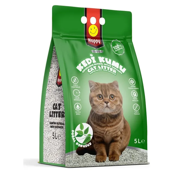Happy Natural Kokusuz 5 lt Bentonit Kedi Kumu
