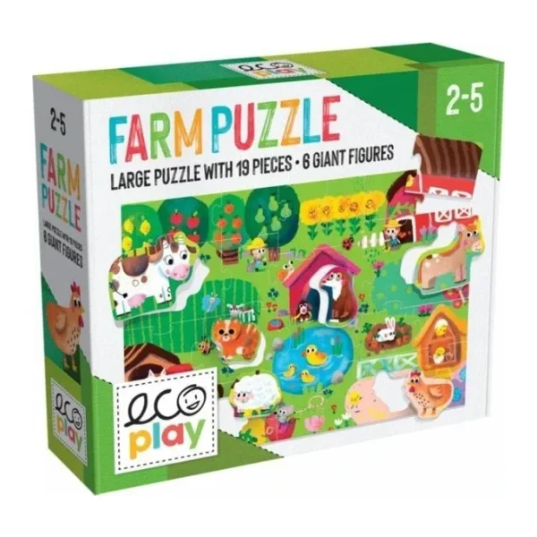 Headu Ecoplay Shaped Farm Puzzle
