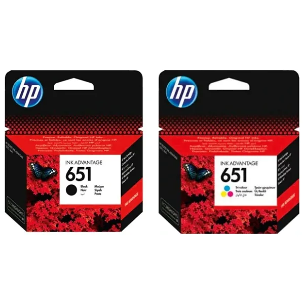 HP 651 C2P10AE + C2P11AE Siyah + Renkli 2'li Set Kartuş