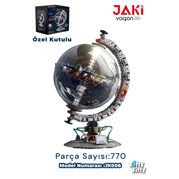 Jaki Space Pop Serisi FFJKCK006 Dünya Haritası 770 Parça Blok Oyuncak