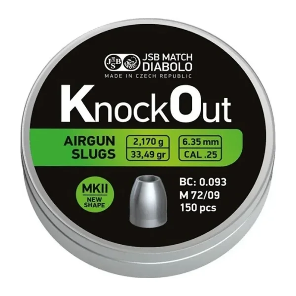 JSB DIABOLO KNOCKOUT MKII 6.35 MM SACMA (CAL25)
