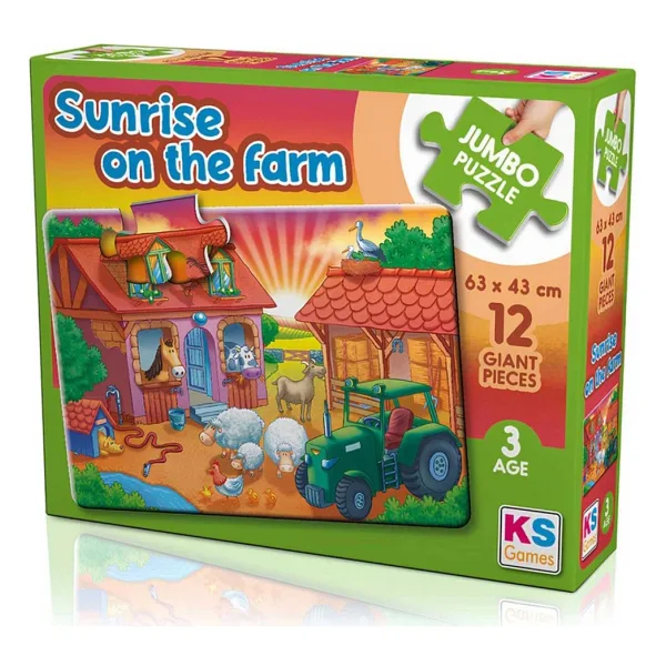 KS Games Sunrise On The Farm Puzzle 12 Parça 31005