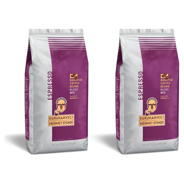 Kurukahveci Mehmet Efendi Caffe Espresso 6x1000 gr Çekirdek Roastedblend No 3
