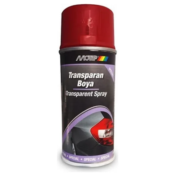 Motip Stop Boyası Transparan Kırmızı 400ML Made In Germany - 1 Adet