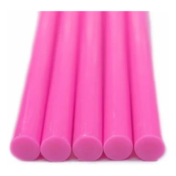Mühür Mumu Simli Çubuk Sıcak Tutkal 7Mm X 18Cm 5 Li Pembe Renk