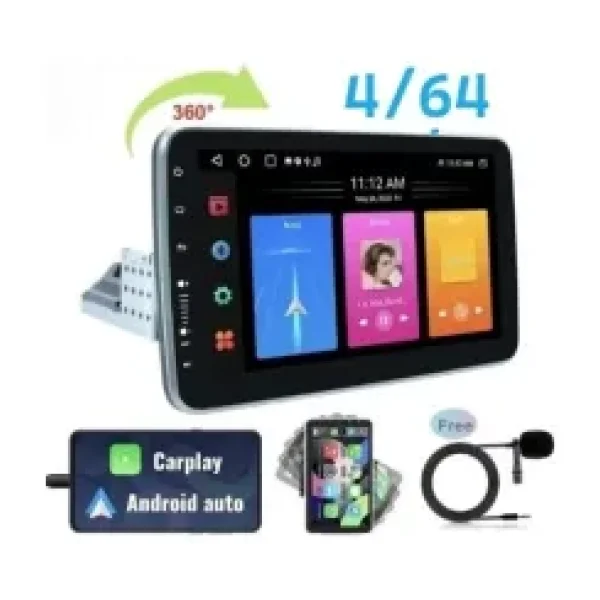 Navigold KL-3800 4/64gb Android Tek Din 10''inch Oto Araba Multimedya Teyp Car Play-usb-gps-wifi Kamera