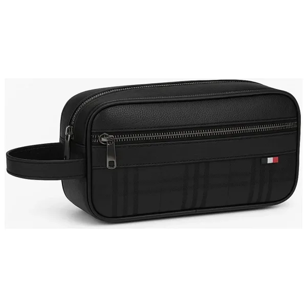 Newish Polo Erkek Deri Portföy Clutch Traş Kozmetik Bakım ve Günlük El Çantası - Siyah