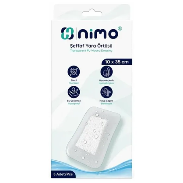 Nimo Şeffaf Yara Örtüsü 10X35 Cm 5Li