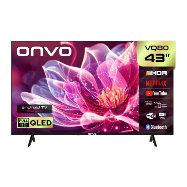Onvo 43VQ80F3FA Full HD 43" 109 Ekran Uydu Alıcılı Smart QLED TV