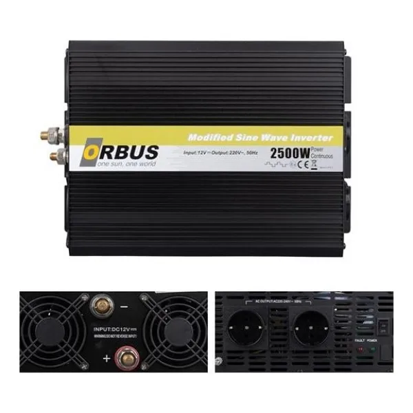 ORBUS MS12-2500 12 VOLT - 2500 WATT MODIFIED SINUS INVERTER