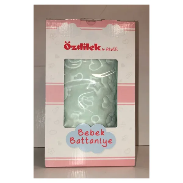Özdilek Embos Peluş Yeşil Bebek Battaniyesi