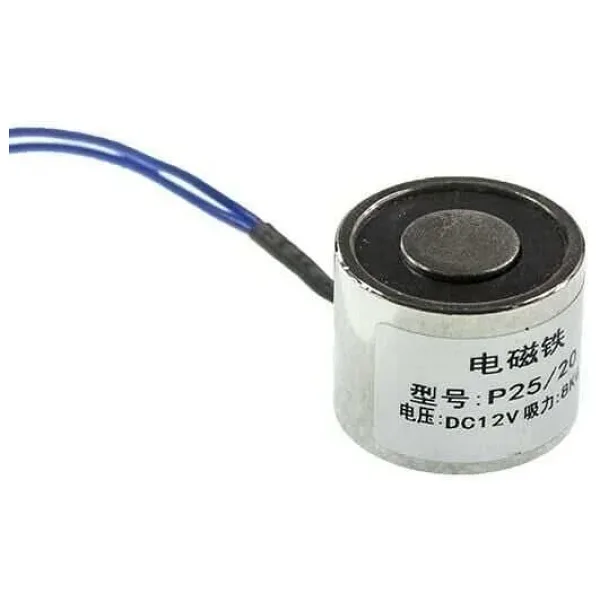P25/20 12V Elektromıknatıs - 8kg Elektro Manyetik Tutucu