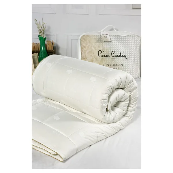 Pierre Cardin Çift Kişilik Yün Yorgan - 195 x 215 cm - Ekru