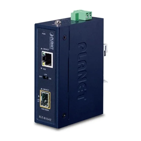 Planet Endüstriyel Tip Kompakt Media CONVERTER100/1000BASE-X 10/100/1000BASE-TINDUSTRIAL Compact 100/1000BASE-X To 10/100/1000BASE-T Media Converter