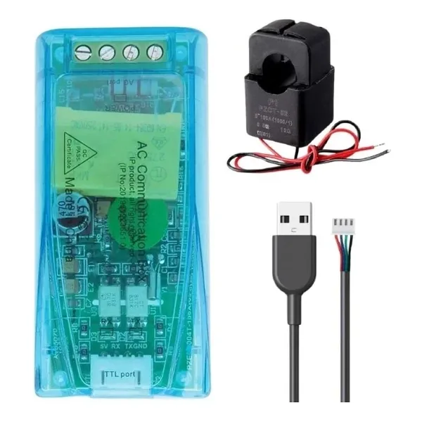 PZEM-004T 100A Tek Fazlı AC Güç İletişim Modülü + Ayrılabilir CT + USB