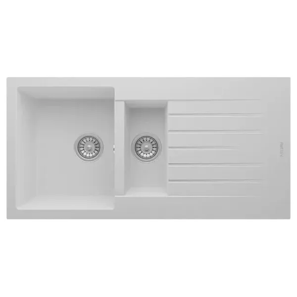 RealStone Troya P005 100 Tezgah Üstü Beyaz Granit Eviye