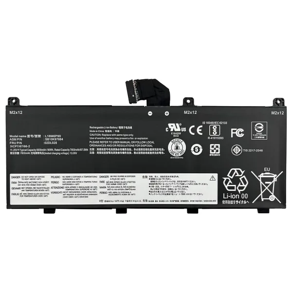RETRO Lenovo ThinkPad P53, L18M6P90 Notebook Bataryası