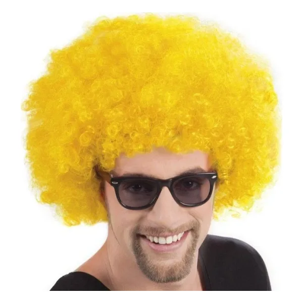 Skygo Sarı Renk Kıvırcık Afro Bonus Peruk
