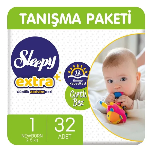 Sleepy Extra Günlük Aktivite 1 Numara Yenidoğan 32'li Bebek Bezi