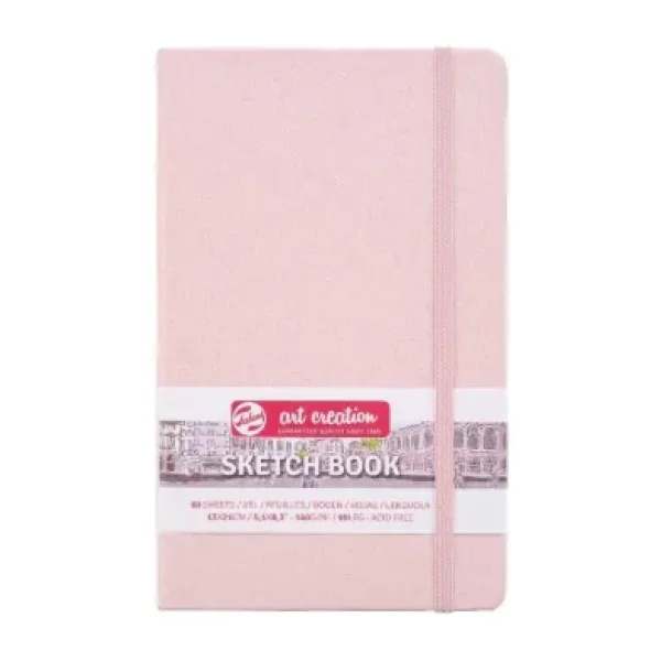 Talens Sketchbook Sert Kapak Eskiz Çizim Defteri 9 x 14 cm A6 140 gr 80 Yaprak Pastel Pembe