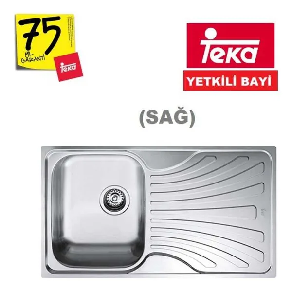 Teka Nerissa 50 B Paslanmaz Sağ Çelik Eviye