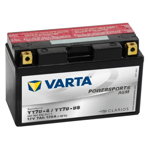 Varta Powersports AGM YT7B-BS 12 V 7 Ah 120 A EN Motosiklet Aküsü