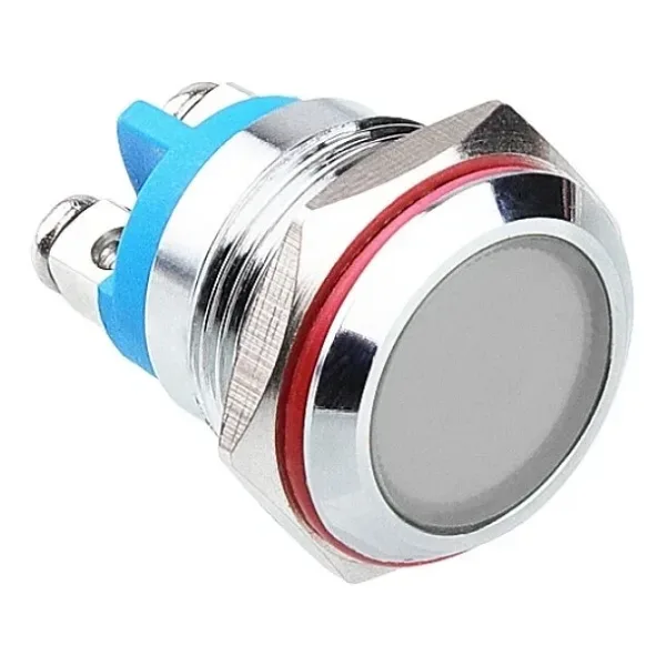 WD16L-P0 16mm 12-24V Metal Sinyal Lambası - Beyaz