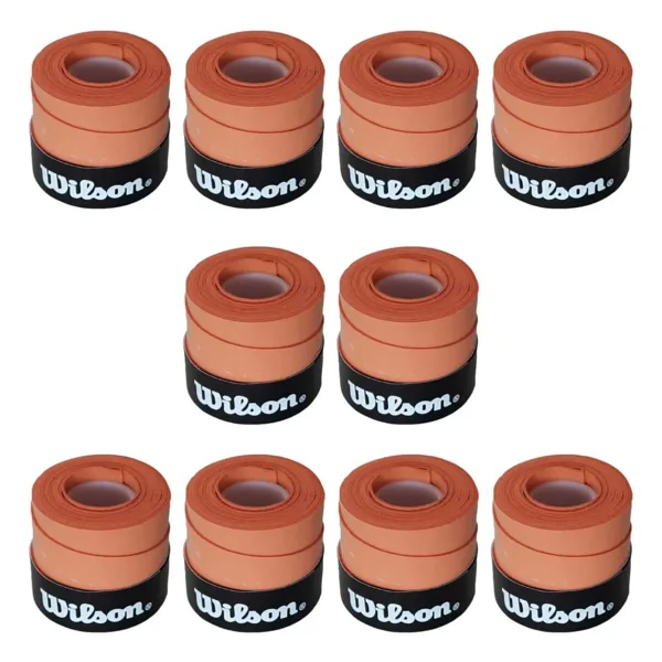 Wilson Comfort Bowl O'grips 10 Adet Grip, Tenis Raketi Gribi Kiremit Renkli
