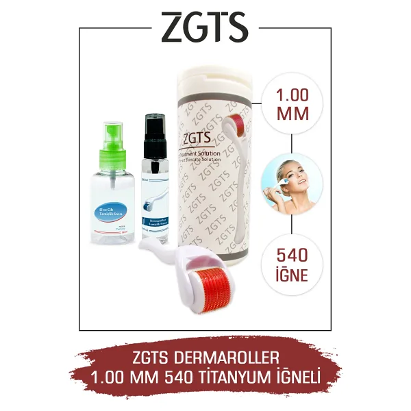 Zgts Dermaroller 1.00 Mm Titanyum 540 Iğneli Derma Roller