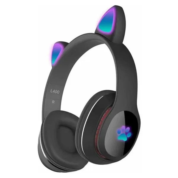 Zore L400 Kedi Kulak Üstü Bluetooth Kulaklık Siyah