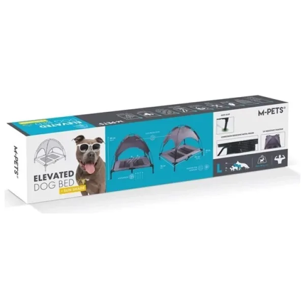 10373399 M-PETS ELEVATED ÇADIRLI KEDİ ve KÖPEK YATAĞI (L)