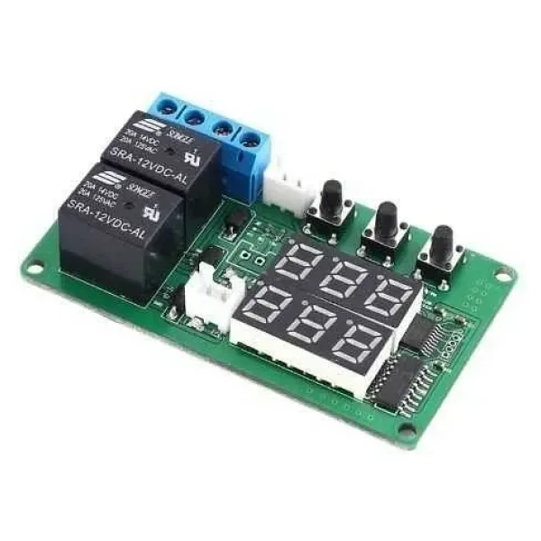 12V 2 Kanal Röle Çıkışlı Dijital Termostat - Kırmızı/Mavi